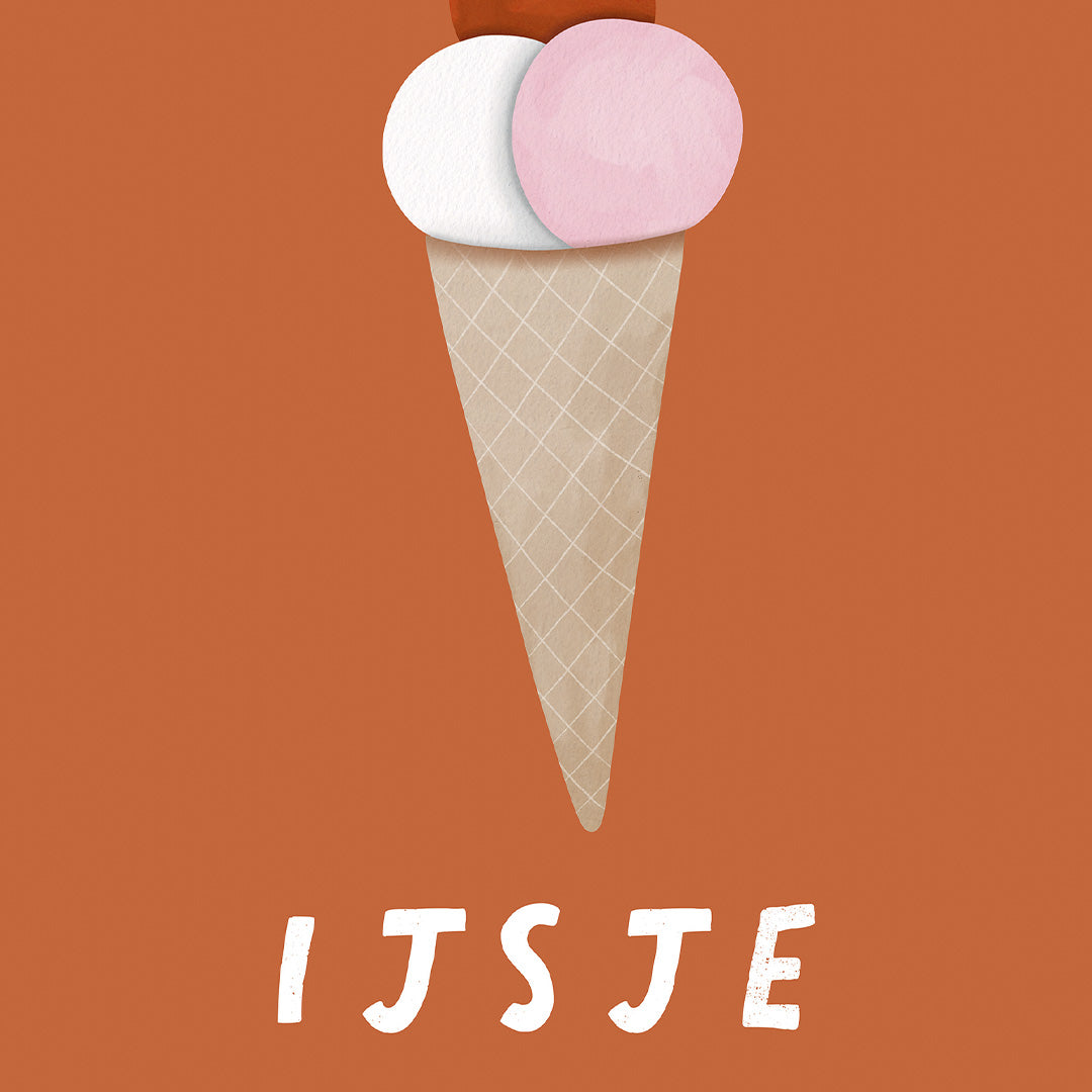 Woorden poster: IJsje meisje