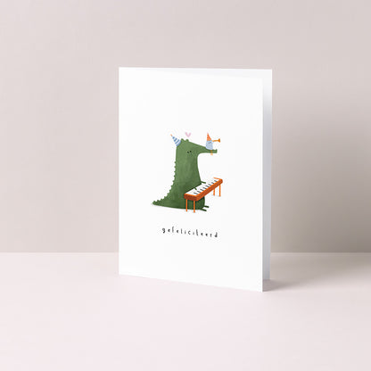 Gevouwen kaart: Feest krokodil
