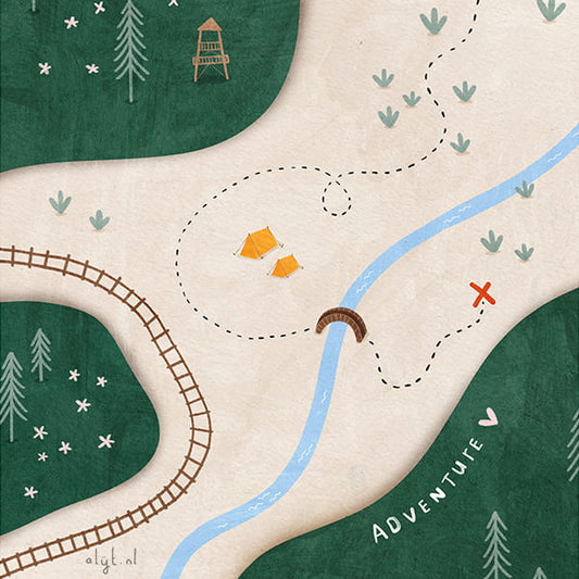 A4 Poster - Landkaart