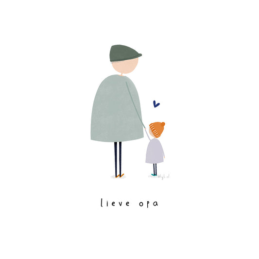 Gevouwen kaart: Lieve Opa