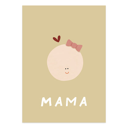 Woorden poster pastel: Mama
