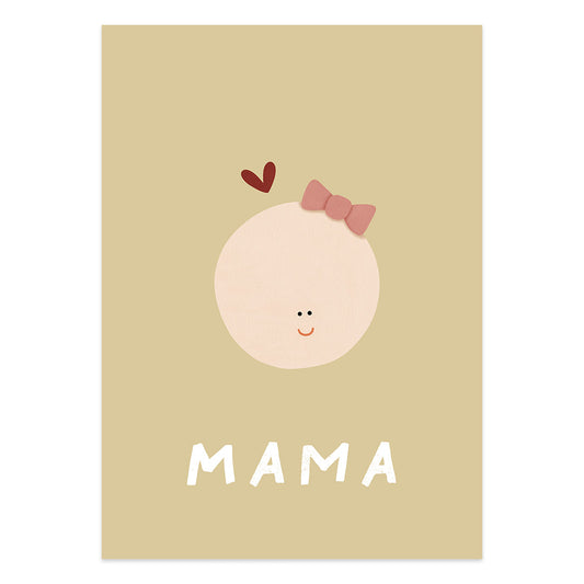 Woorden poster pastel: Mama