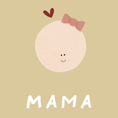 Woorden poster pastel: Mama