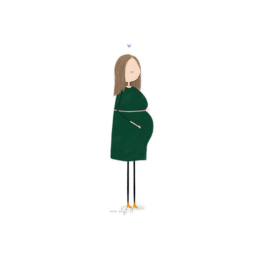 Gevouwen kaart: Mama worden