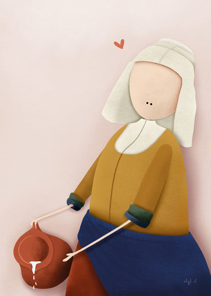 A4 poster - Melkmeisje