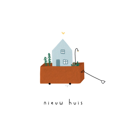 Gevouwen kaart: Nieuw huis