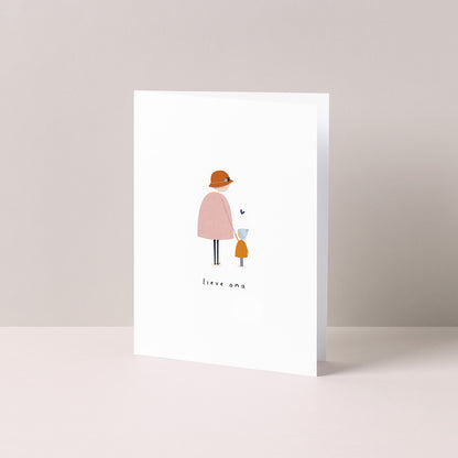 Gevouwen kaart: Lieve oma