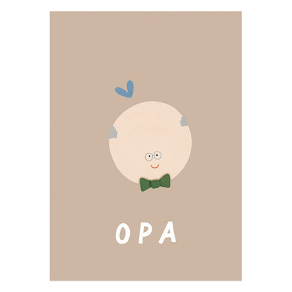 Woorden poster pastel: Opa