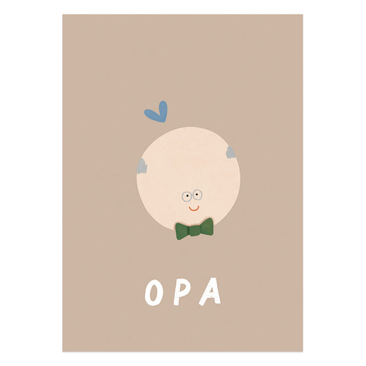 Woorden poster pastel: Opa