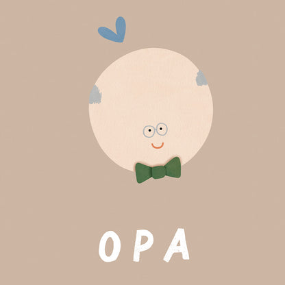 Woorden poster pastel: Opa