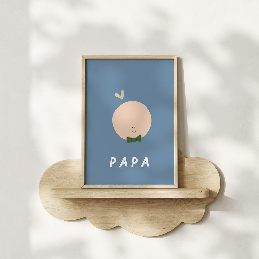 Woorden poster pastel: Papa