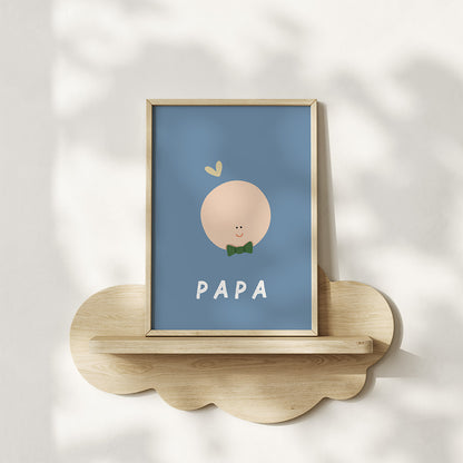 Woorden poster pastel: Papa