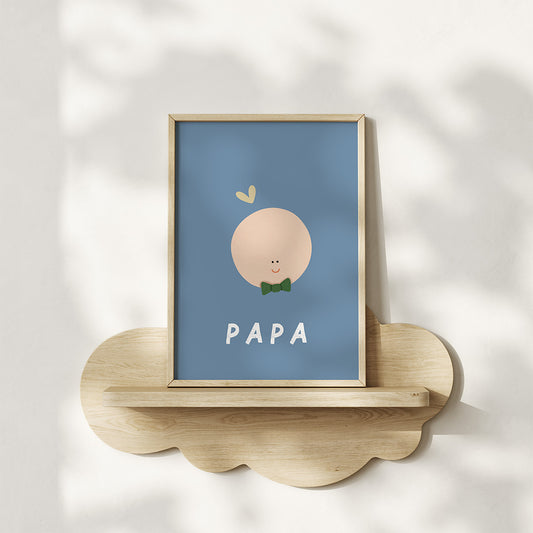 Woorden poster pastel: Papa