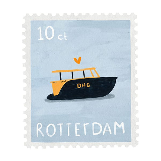 A4 Poster - Postzegel Rotterdam