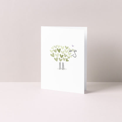 Gevouwen kaart: Groen schaapje