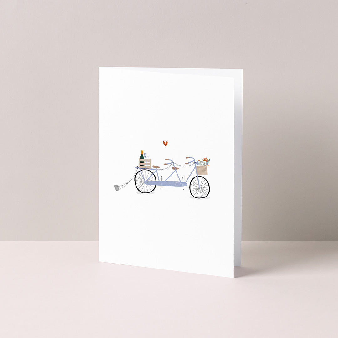 Gevouwen kaart: Trouwfiets
