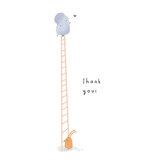 Gevouwen kaart: Thank you