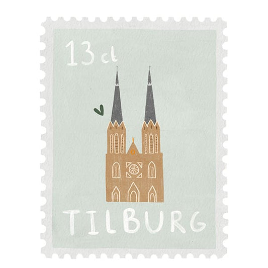 A4 Poster - postzegel Tilburg