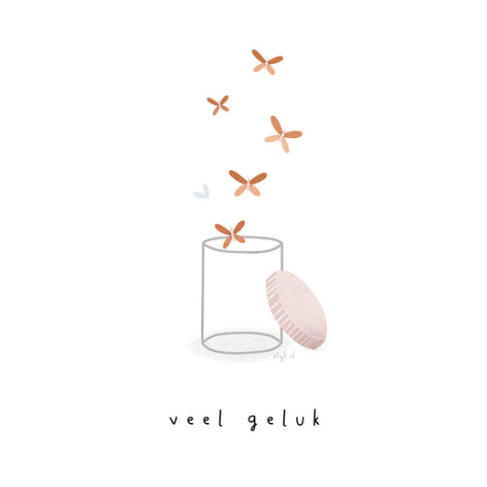 Gevouwen kaart: Veel geluk