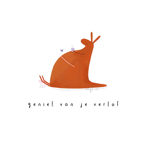 Gevouwen kaart: Geniet van je verlof