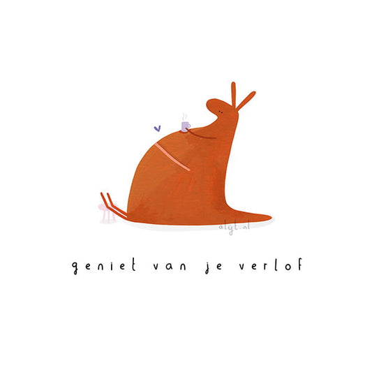 Gevouwen kaart: Geniet van je verlof