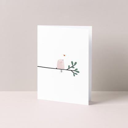 Gevouwen kaart: Vrolijk vogeltje