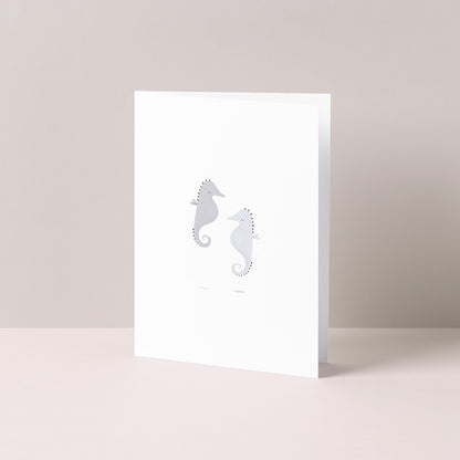 Gevouwen kaart: Zeepaardjes