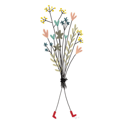 Kaartje bosje bloemen